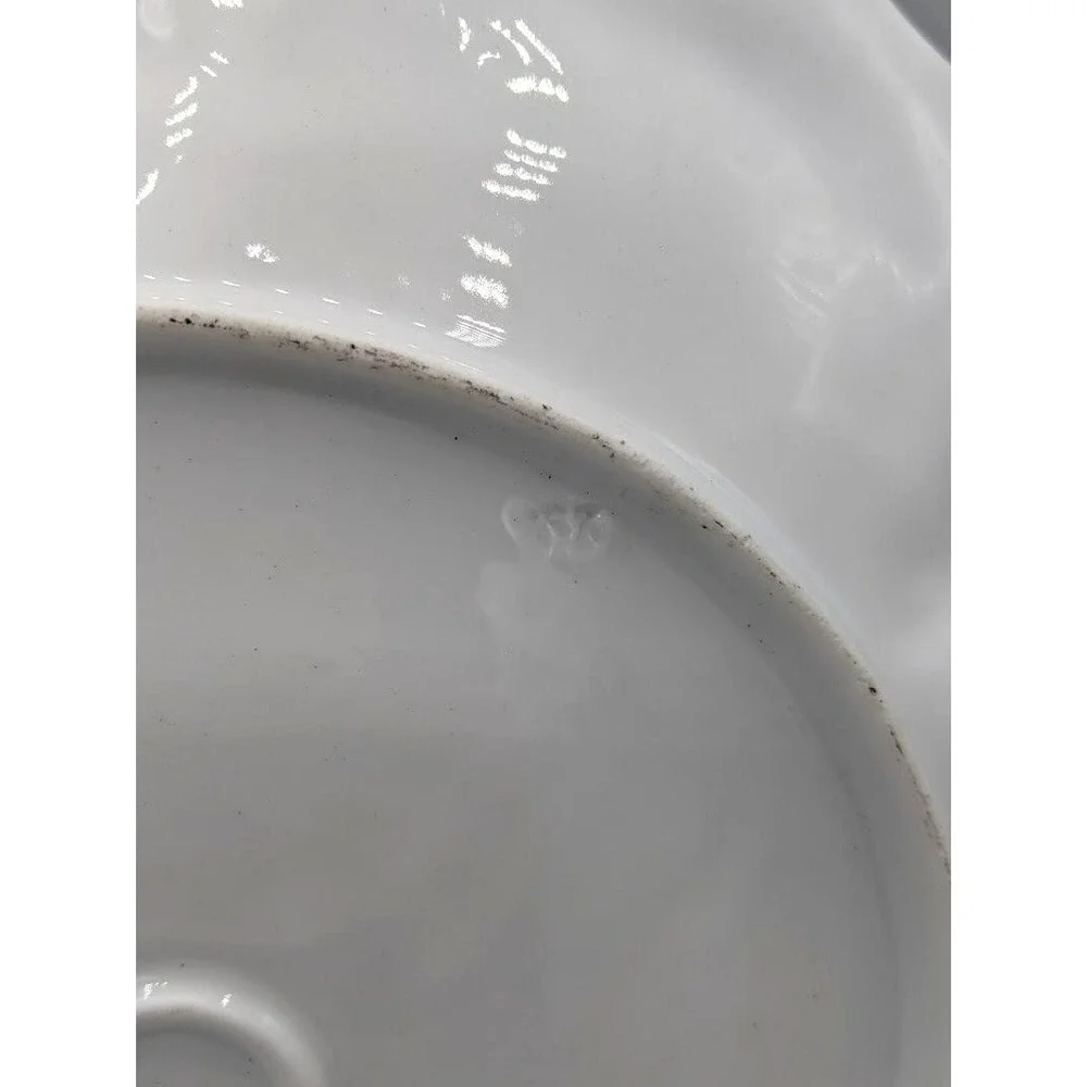 Antique R.S. Prussia DICE THROWERS Porcelain Cake Plate Red Mark‎ Present 10